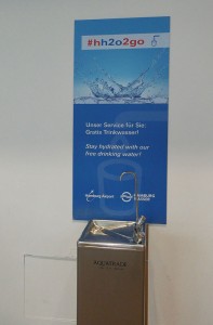 Wasserspender am Hamburger Flughafen