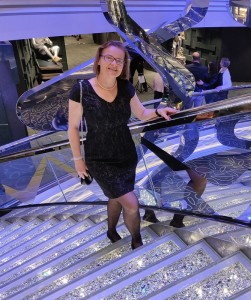 Foto auf der Swarovski-Treppe