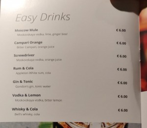 Barkarte Infinity Bar
