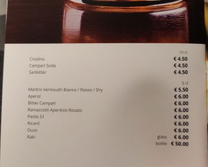 Barkarte Infinity Bar
