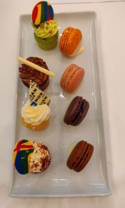 Assorted Gorumet Cupcakes and French Macarons