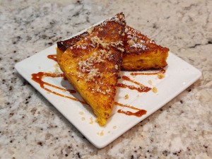 Pain Perdu with Rum-Spiced Caramel Syrup