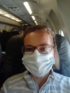 Fliegen mit Maske