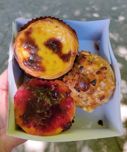 Pasteis de Nata, English Cheesecake und Apfel-Nuss-Teilchen