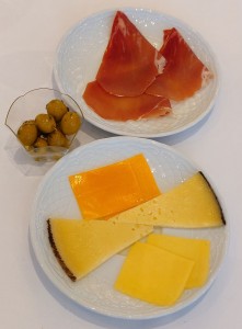 Oliven, Käse, Schinken