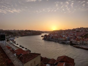 Sonnenuntergang von oben