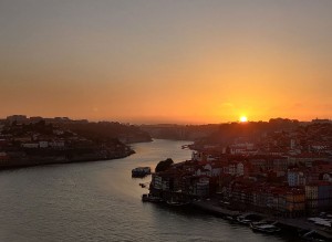 Sonnenuntergang von oben