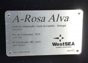Bauschild der Werft
