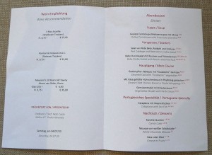 Abendessen Tag 4
