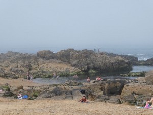 Strand im Nebel
