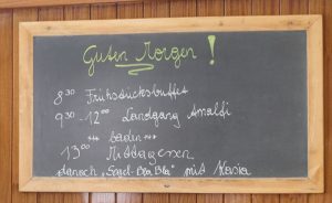 zweiter Tagesplan