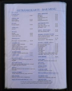 Getränkekarte