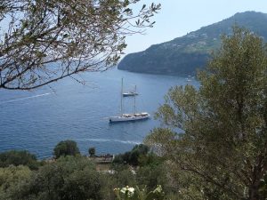 Blick auf die S.Y. Chronos