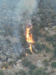 Feuer bei Positano