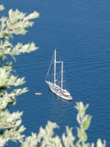 Blick auf die S.Y. Chronos