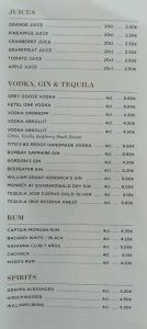 Getränkekarte
