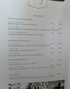Weinkarte