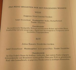 Weinempfehlung des Abends