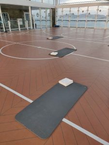 Morgengymnastik in der Arena
