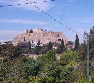 Akropolis vom Bus aus
