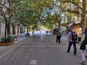 leere Straßen in Athen