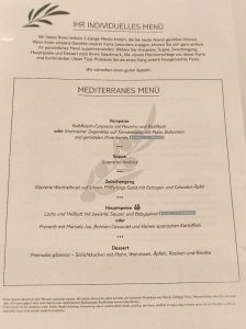 Speisekarte Atlantik Mediterran