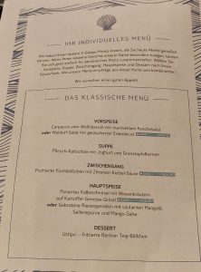 Speisekarte Atlantik Klassik