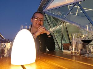 Abendessen mit Sonnenuntergang