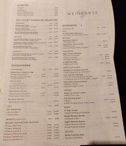 Getränkekarte X Lounge