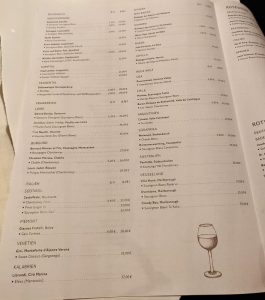 Getränkekarte X Lounge