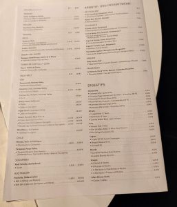 Getränkekarte X Lounge