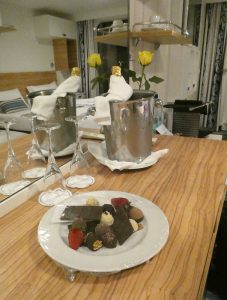 Pralinen und Champagner