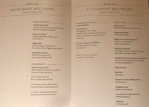 Weltmeere - Tagesmenü