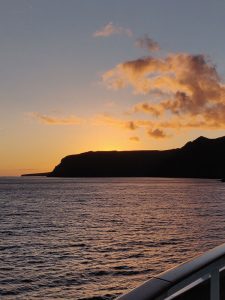 Ausfahrt zum Sonnenuntergang