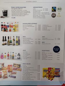 Getränkekarte