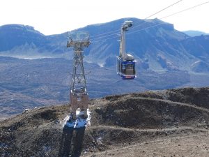 Gondel an der Bergstation