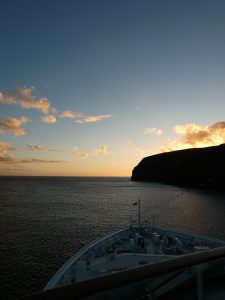 Ausfahrt zum Sonnenuntergang