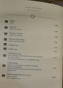 Getränkekarte