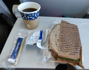 Sandwich und Kaffee