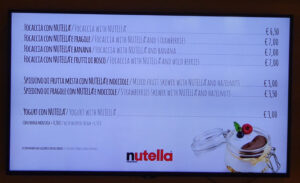 Nutella at Costa