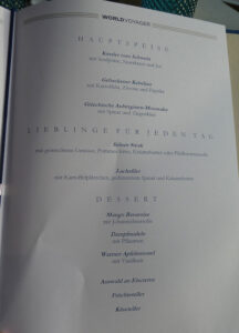 Abendessen Tag 1
