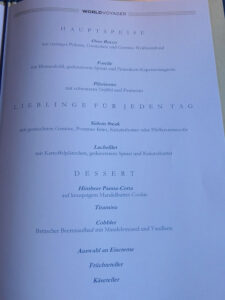 Abendessen Tag 4
