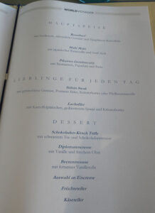 Abendessen Tag 5