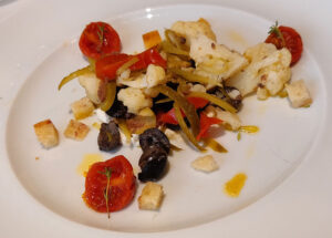 Salat mit Ricotta-Öl-Creme
