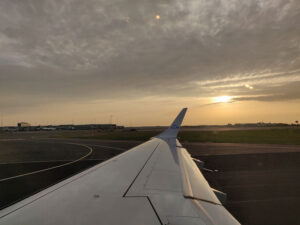 Abflug von Amsterdam
