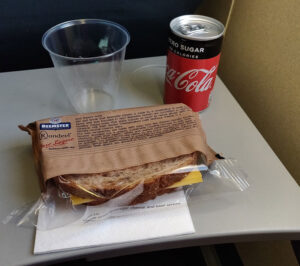Sandwich und Getränke