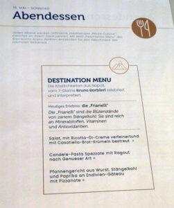 Abendessen Tag 4