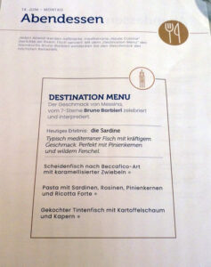 Abendessen Tag 5