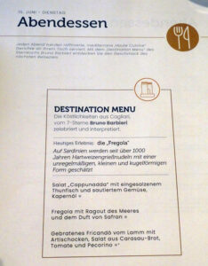 Abendessen Tag 6