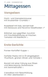 Mittagessen